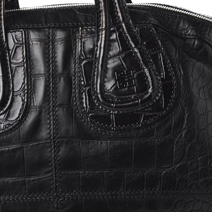 Givenchy Calfskin Crocodile Embossed Medium Nightingale Black 7 of 9