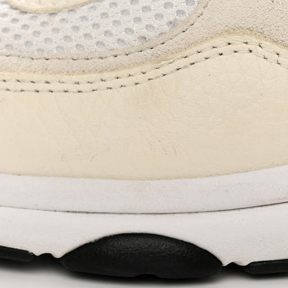 Chanel Mesh Suede Calfskin Grained Calfskin Womens CC Sneakers 39.5 White Black 14 of 16
