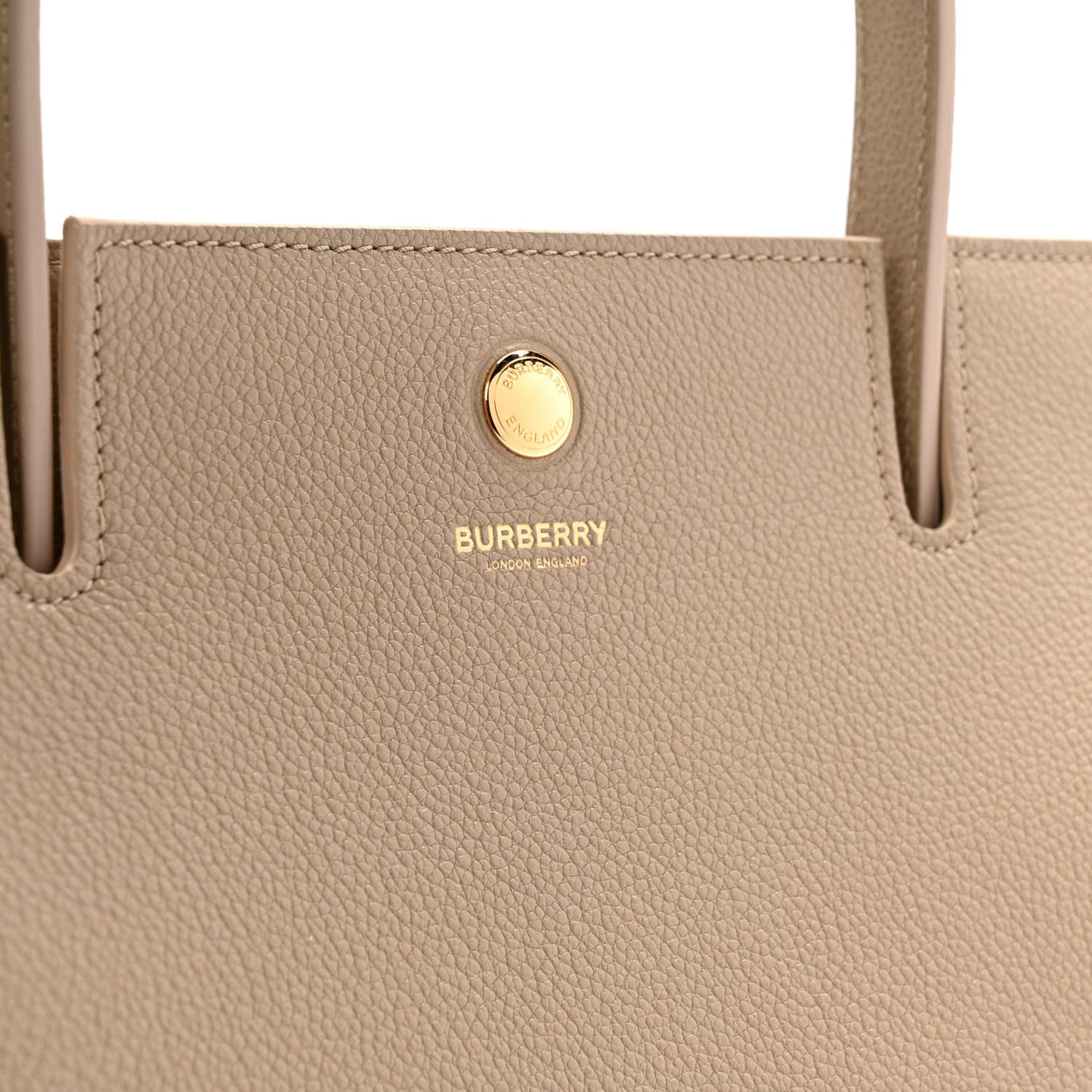 Grainy Calfskin Medium Title Bag Honey