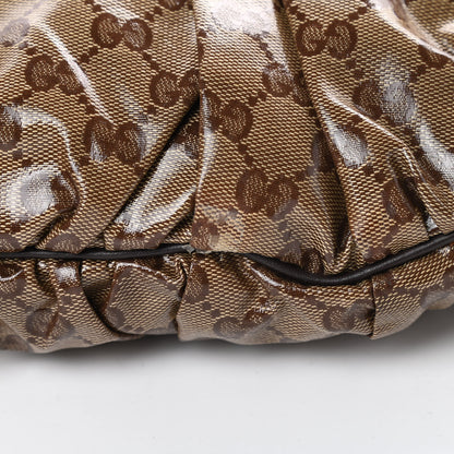 Gucci Crystal Monogram Small Hysteria Tote Dark Brown 11 of 13