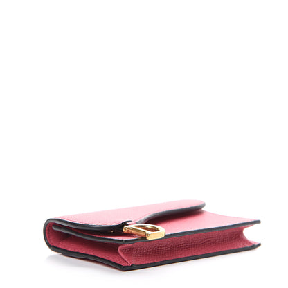 Christian Dior Grained Calfskin Saddle Card Holder Dusty Pink 3 of 7