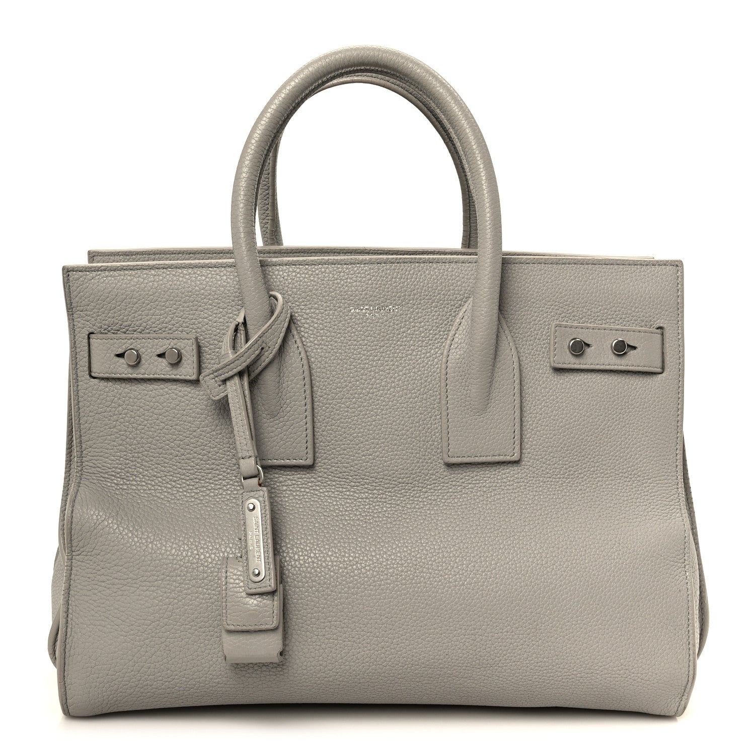 Saint Laurent Grained Calfskin Small Supple Sac De Jour Grey 1 of 11