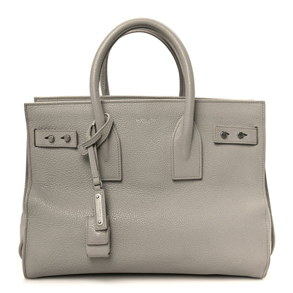 Saint Laurent Grained Calfskin Small Supple Sac De Jour Grey 1 of 11