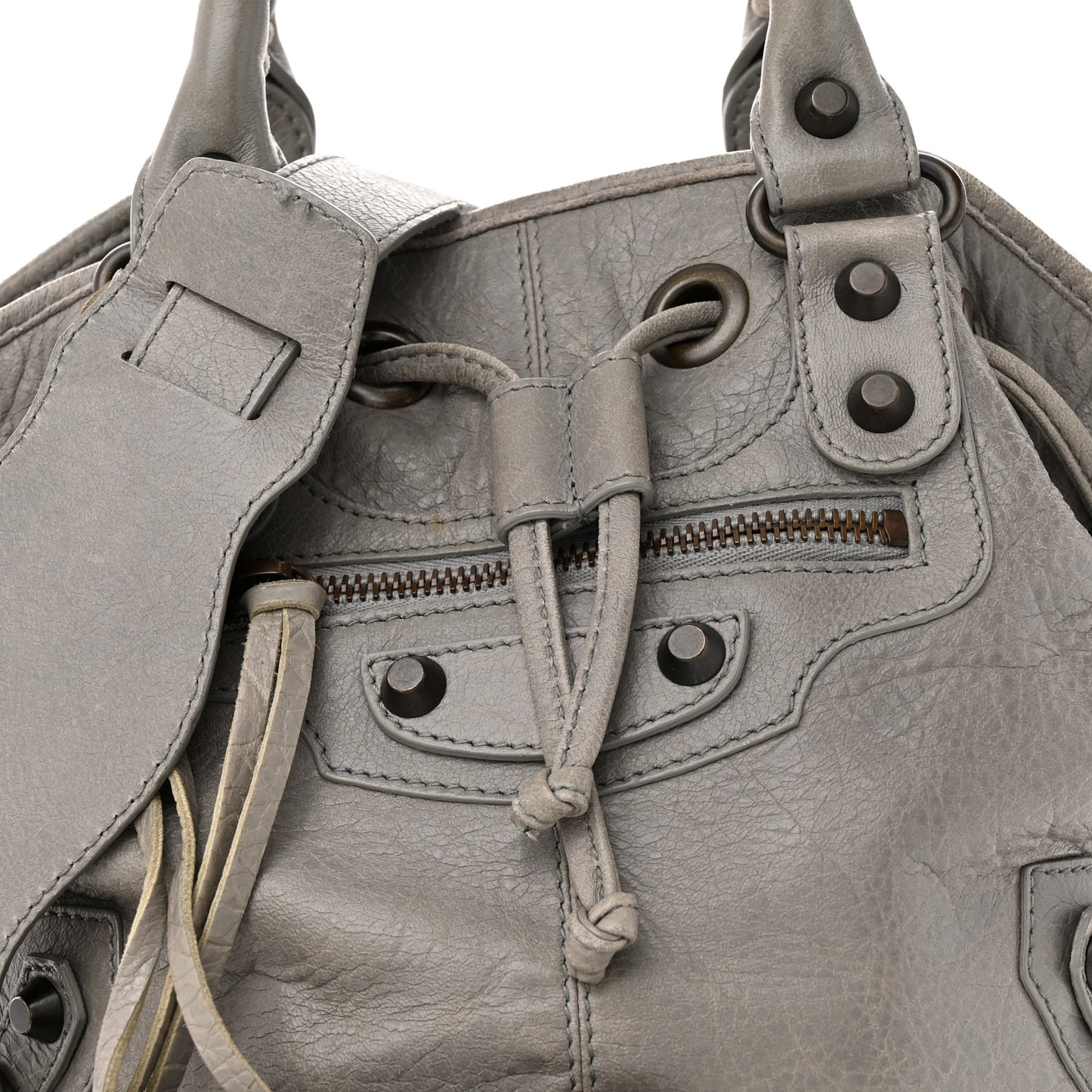 Agneau Classic Hardware Mini Pompon Gris Pyrite