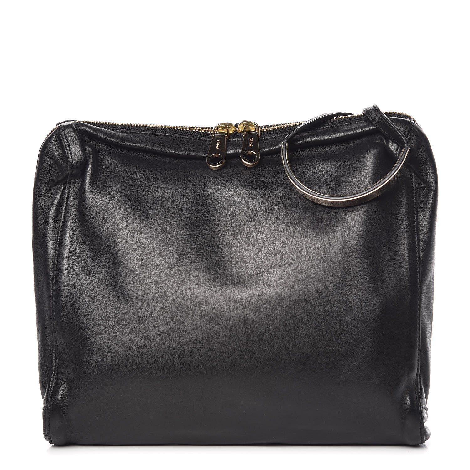 Chloe Lambskin Wristlet Clutch Black 1 of 15
