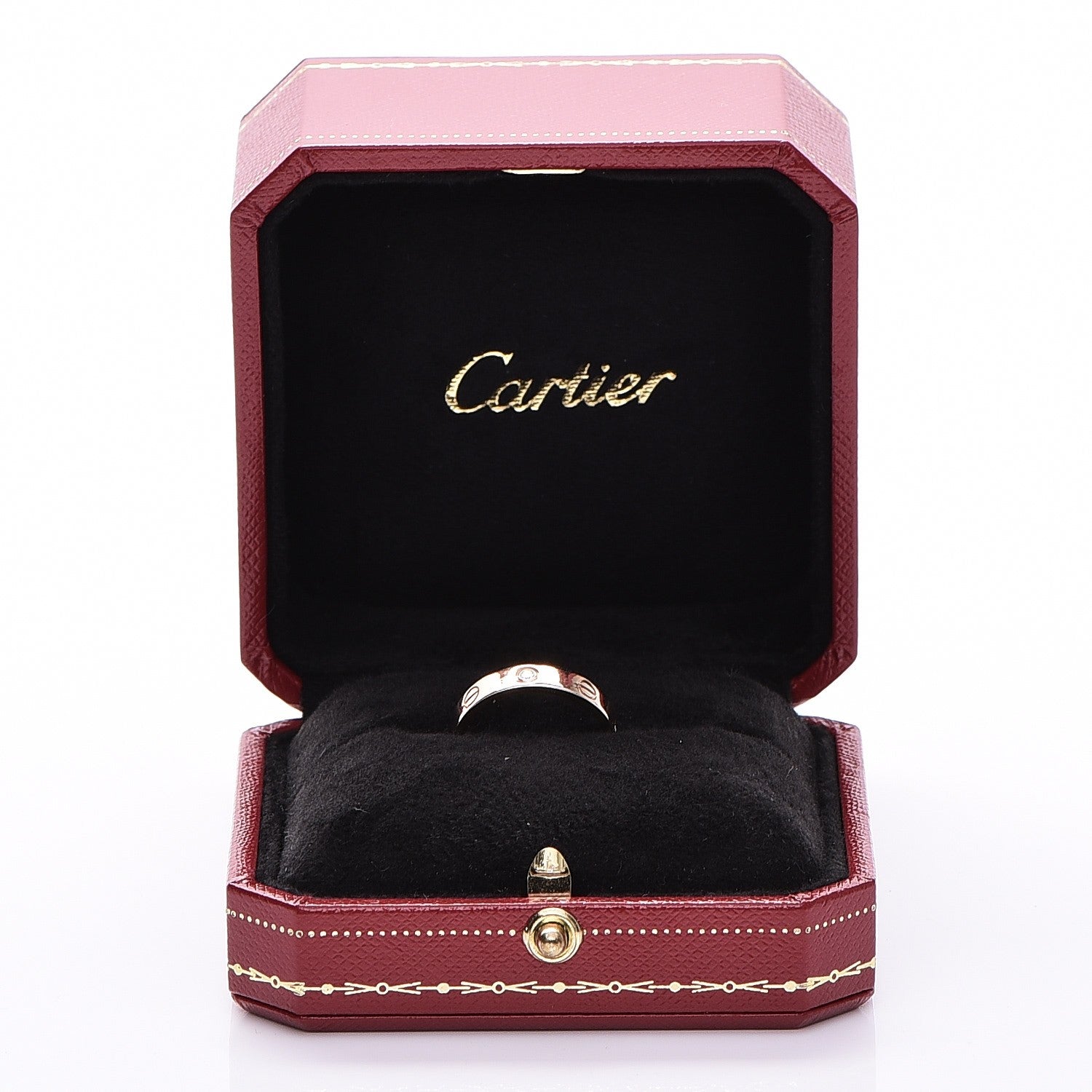 Cartier 18K Pink Gold Diamond 4mm LOVE Ring 50 5.25 5 of 5