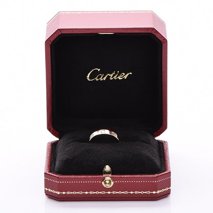 Cartier 18K Pink Gold Diamond 4mm LOVE Ring 50 5.25 5 of 5