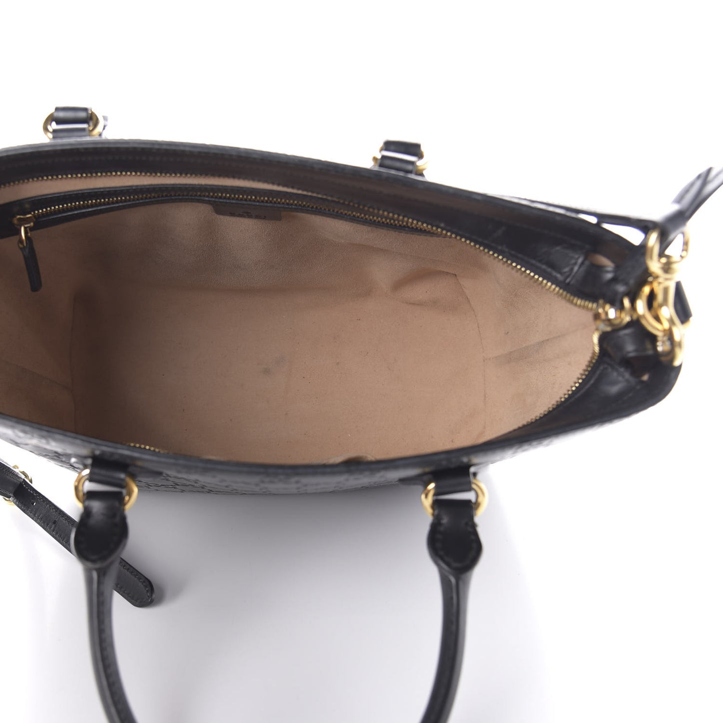 Guccissima Small Zippered Bucket Tote Black
