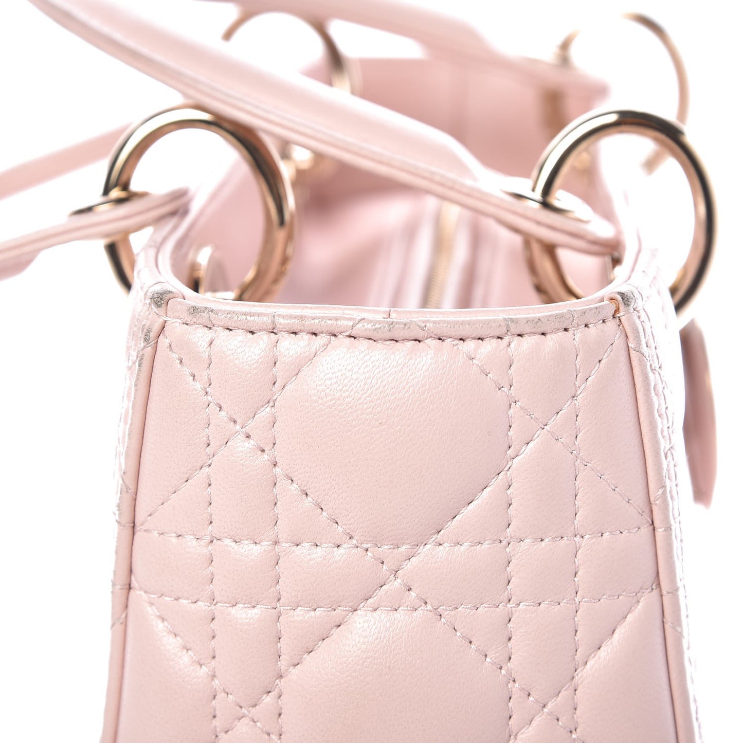 Lambskin Cannage Medium Lady Dior Light Pink