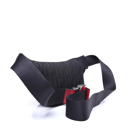 Fendi Neoprene Mesh Vitello Grace FF Pocket Belt Bag Black 4 of 11