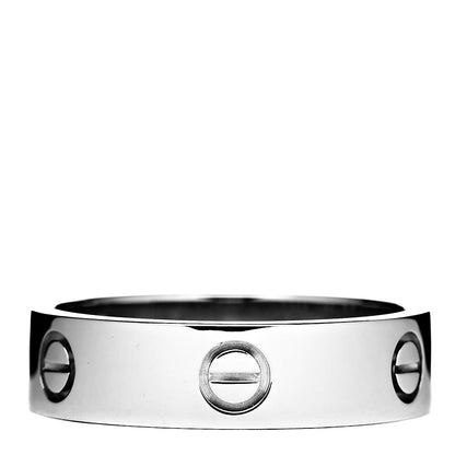 Cartier 18K White Gold 5.5mm LOVE Ring 64 10.75 1 of 4