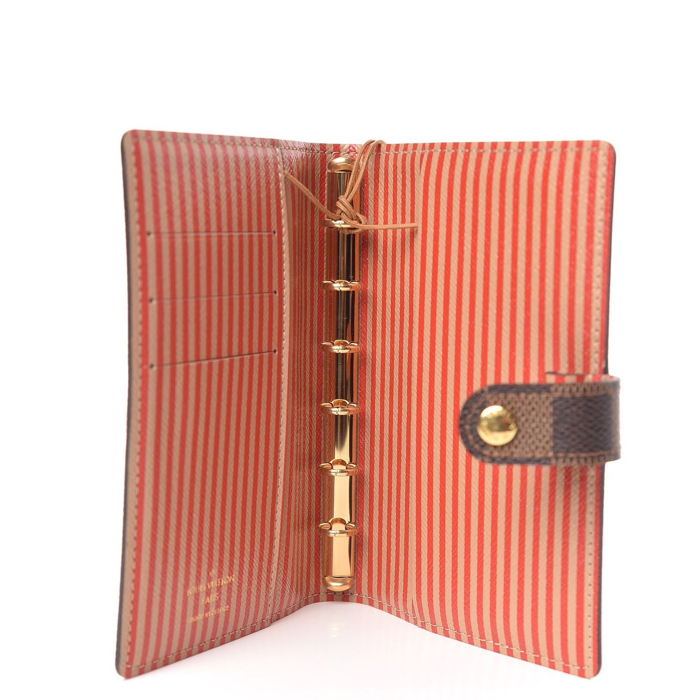Damier Ebene Trunks and Locks Small Ring Agenda Cover