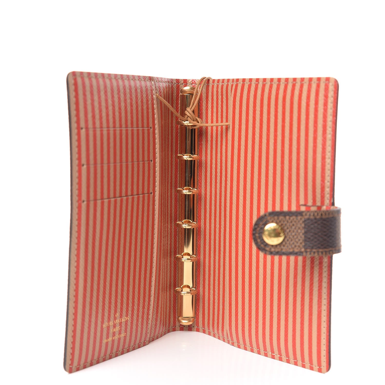 Louis Vuitton Damier Ebene Trunks and Locks Small Ring Agenda Cover 5 of 8