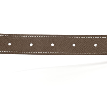Hermes Swift Epsom 24mm Mini Constance H Belt 90 Black Etoupe 5 of 7