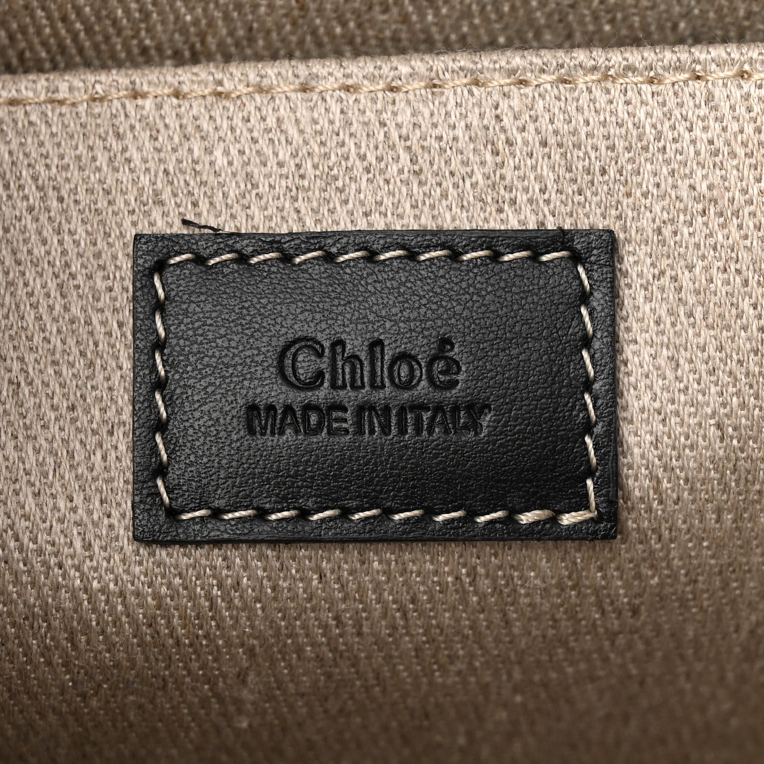 Chloe Calfskin Linen Medium Woody Tote Deep Denim 6 of 10