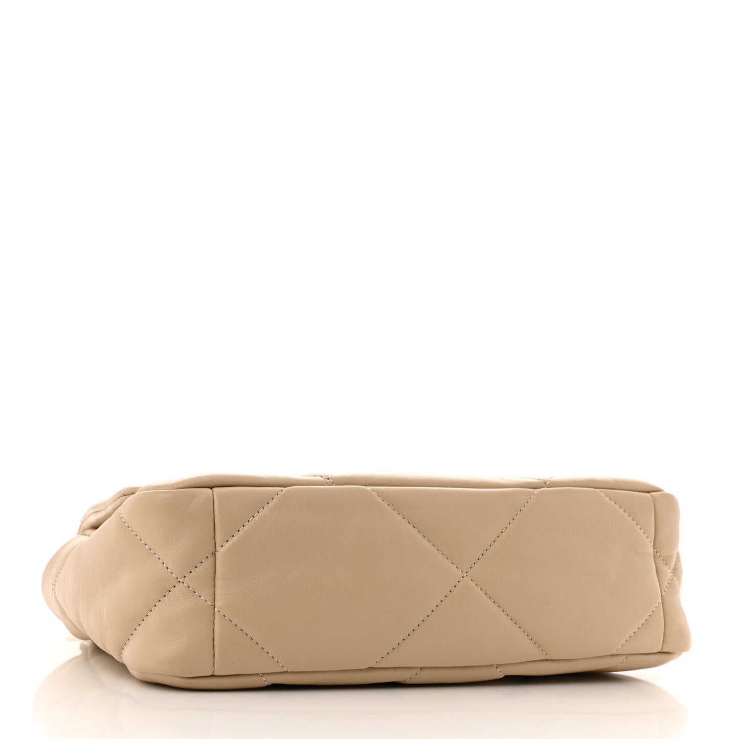 Lambskin Quilted Medium Chanel 19 Flap Light Beige