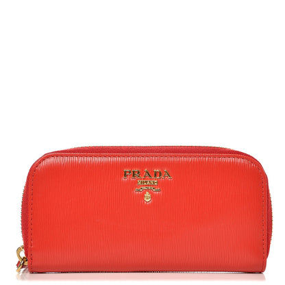 Prada Vitello Move Zip Around 6 Key Holder Lacca 1 of 7
