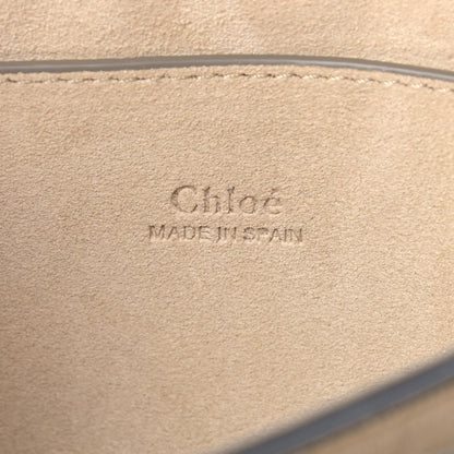 Chloe Suede Calfskin Small Faye Shoulder Bag Cloudy Blue 6 of 11