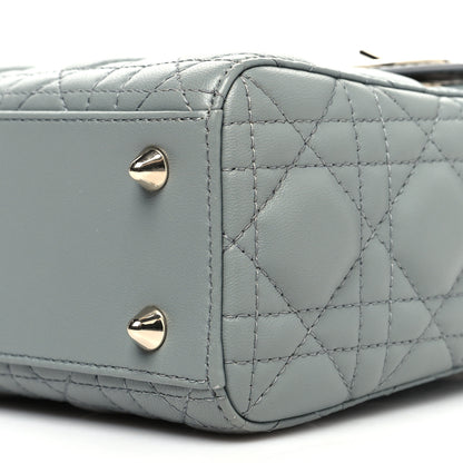 Christian Dior Lambskin Cannage Small My ABCDior Lady Dior Grey 8 of 9