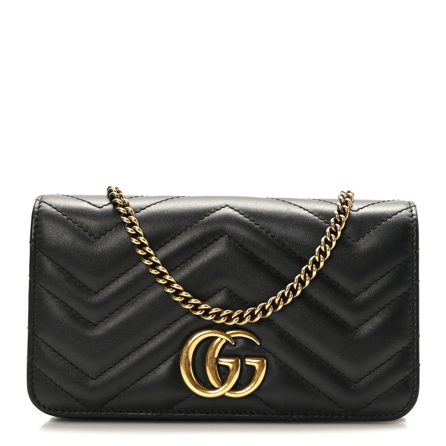 Calfskin Matelasse GG Marmont Mini Bag Black
