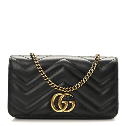Gucci Calfskin Matelasse GG Marmont Mini Bag Black 1 of 9