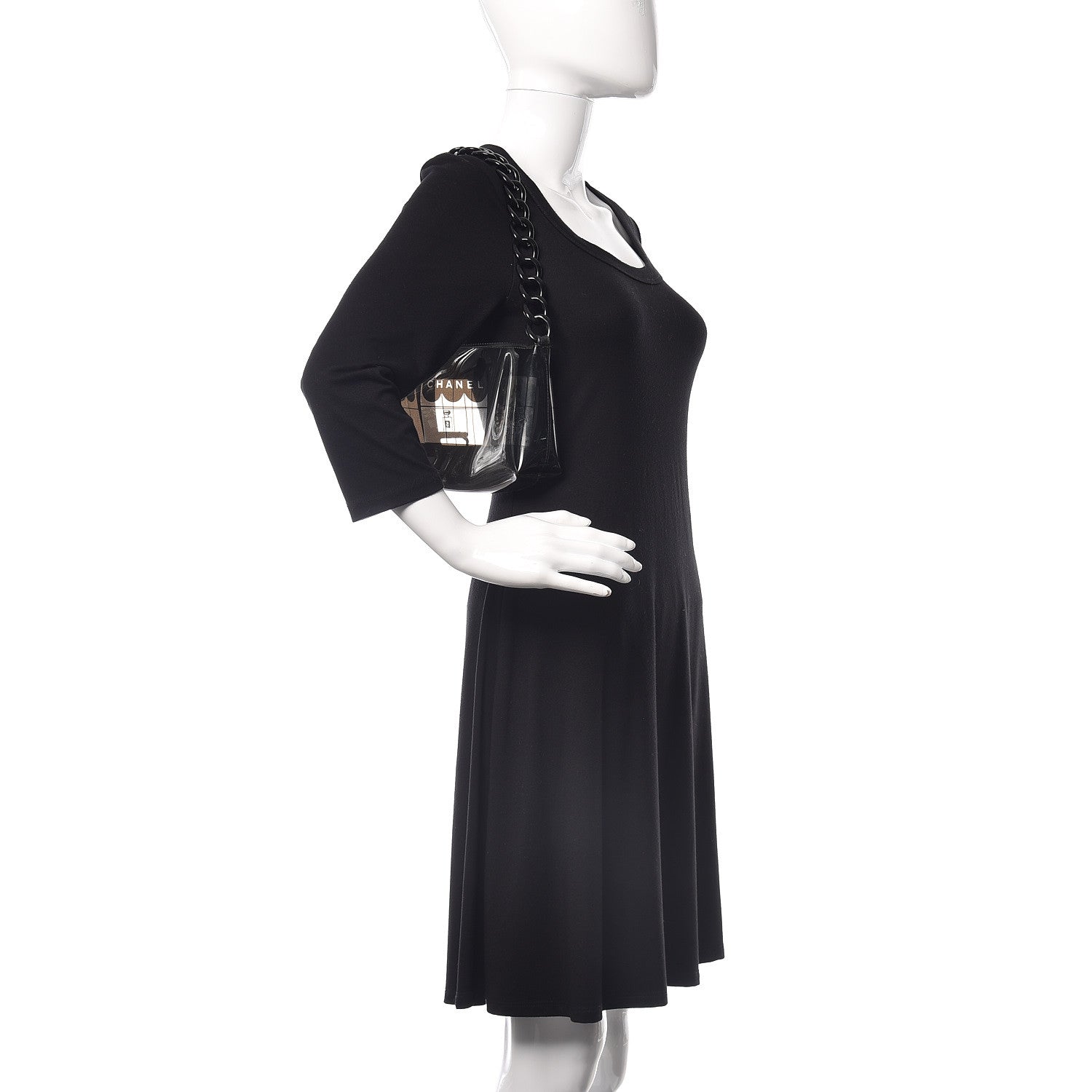 Chanel Vinyl Coco Window Pochette Black 2 of 14