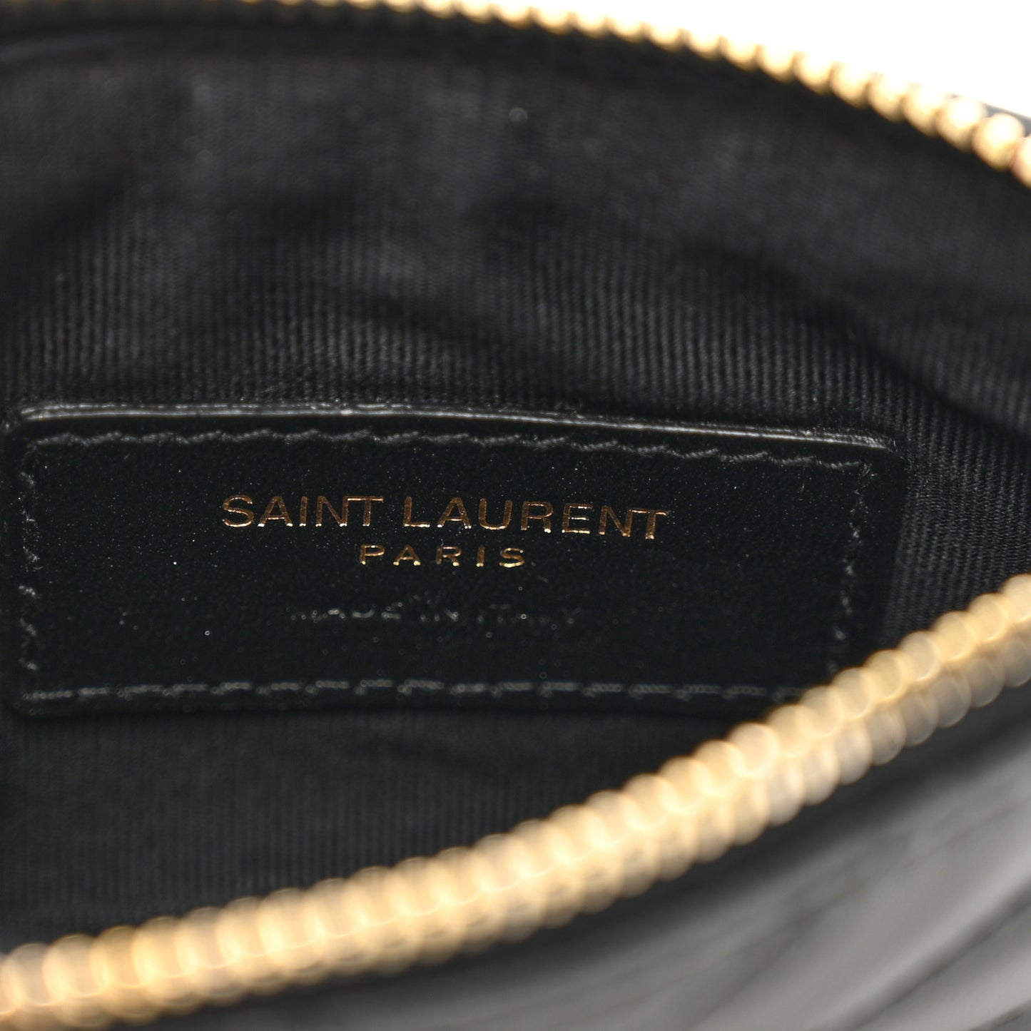 Calfskin Matelasse Monogram Key Pouch Black