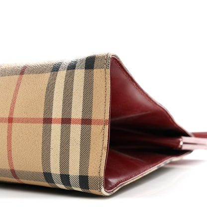 Burberry Haymarket Check Shoulder Bag Red 10 of 14