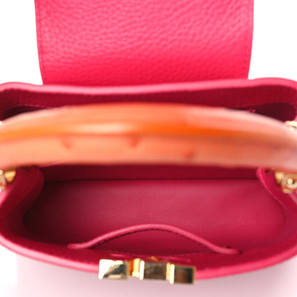 Louis Vuitton Taurillon Ostrich Capucines Mini Orange Fuchsia 5 of 9