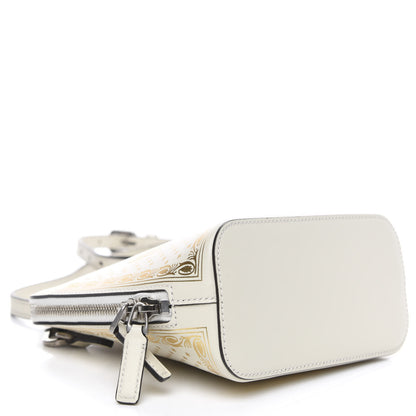 Gucci X SEGA Calfskin GUCCY Stars Mini Dome Shoulder Bag Mystic White Gold 4 of 9
