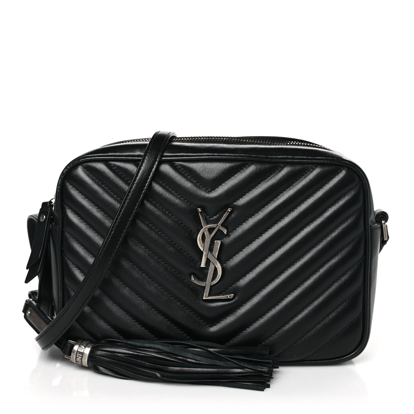 Calfskin Matelasse Monogram Lou Camera Bag Black