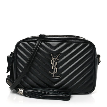 Saint Laurent Calfskin Matelasse Monogram Lou Camera Bag Black 1 of 9