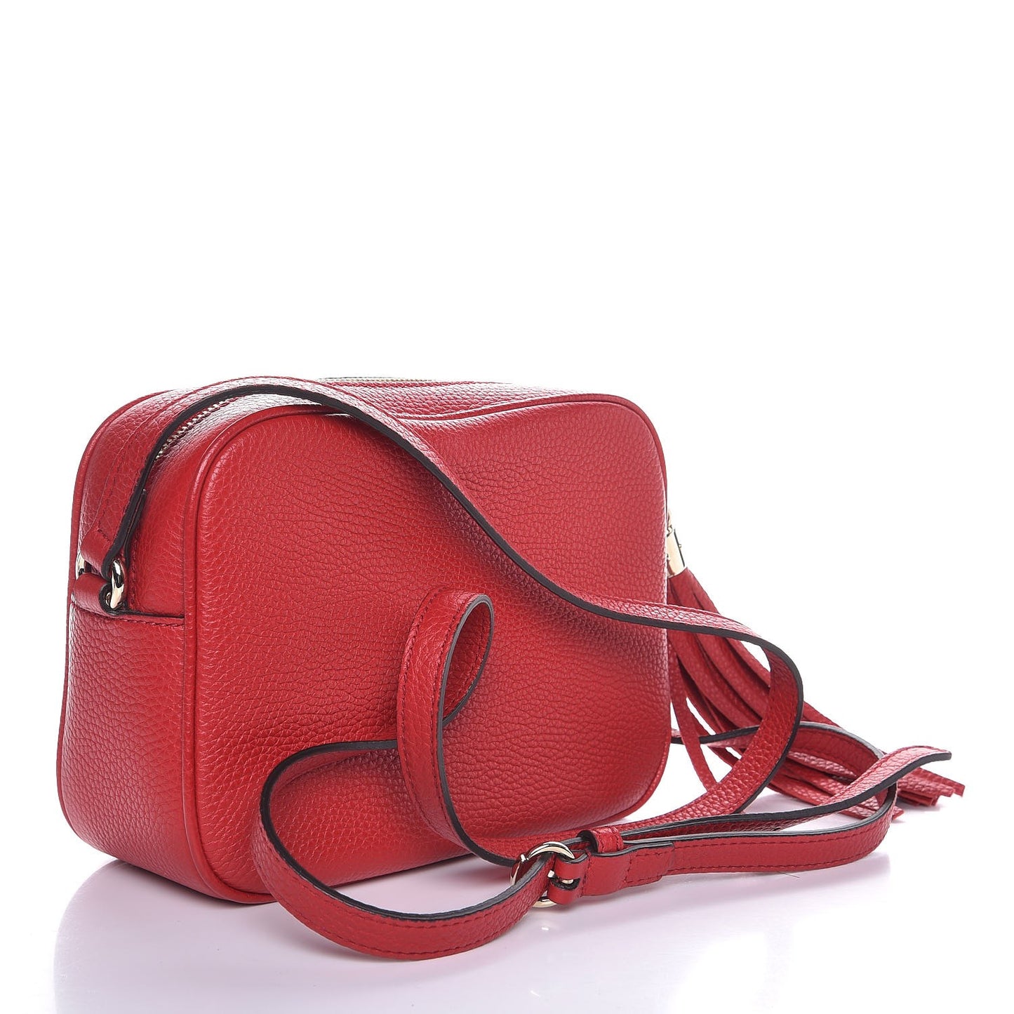 Pebbled Calfskin Small Soho Disco Bag Tabasco Red