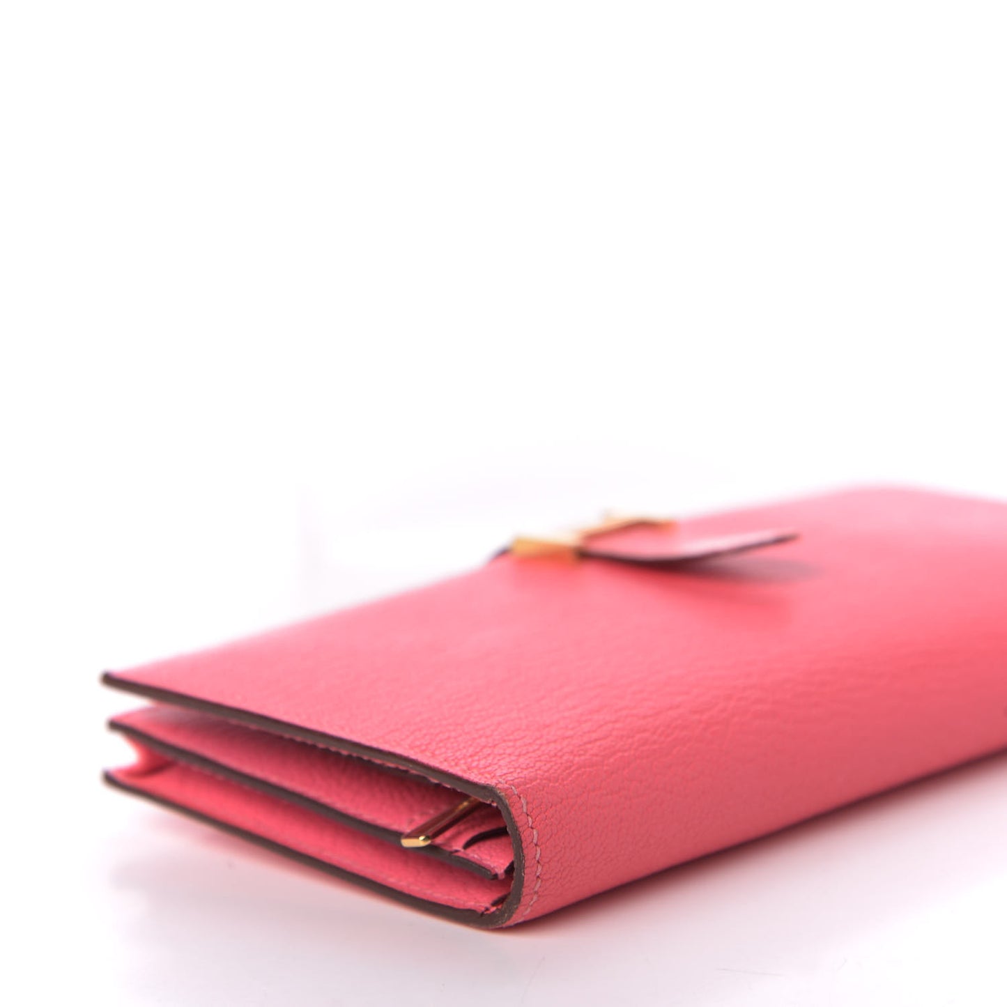Chevre Mysore Bearn Gusset Wallet Rose Azalee