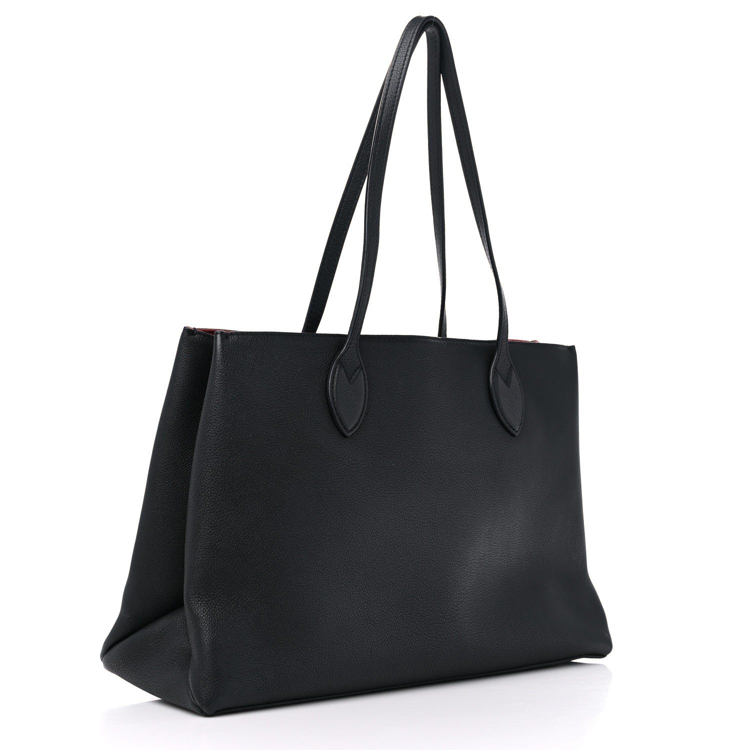 Louis Vuitton Grained Calfskin Lockme Shopper Black 3 of 13