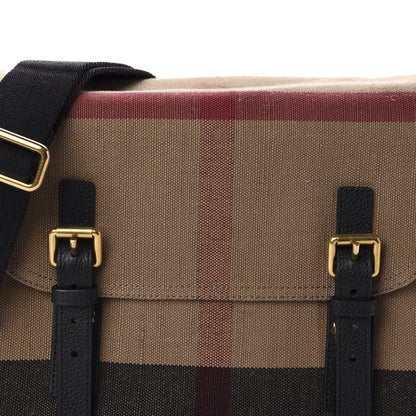 Burberry Canvas Mega Check Large Baildon Messenger Bag Black 11 of 11