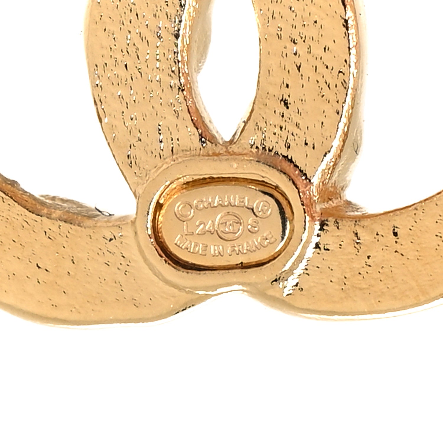 Chanel Crystal CC Earrings Gold 4 of 5