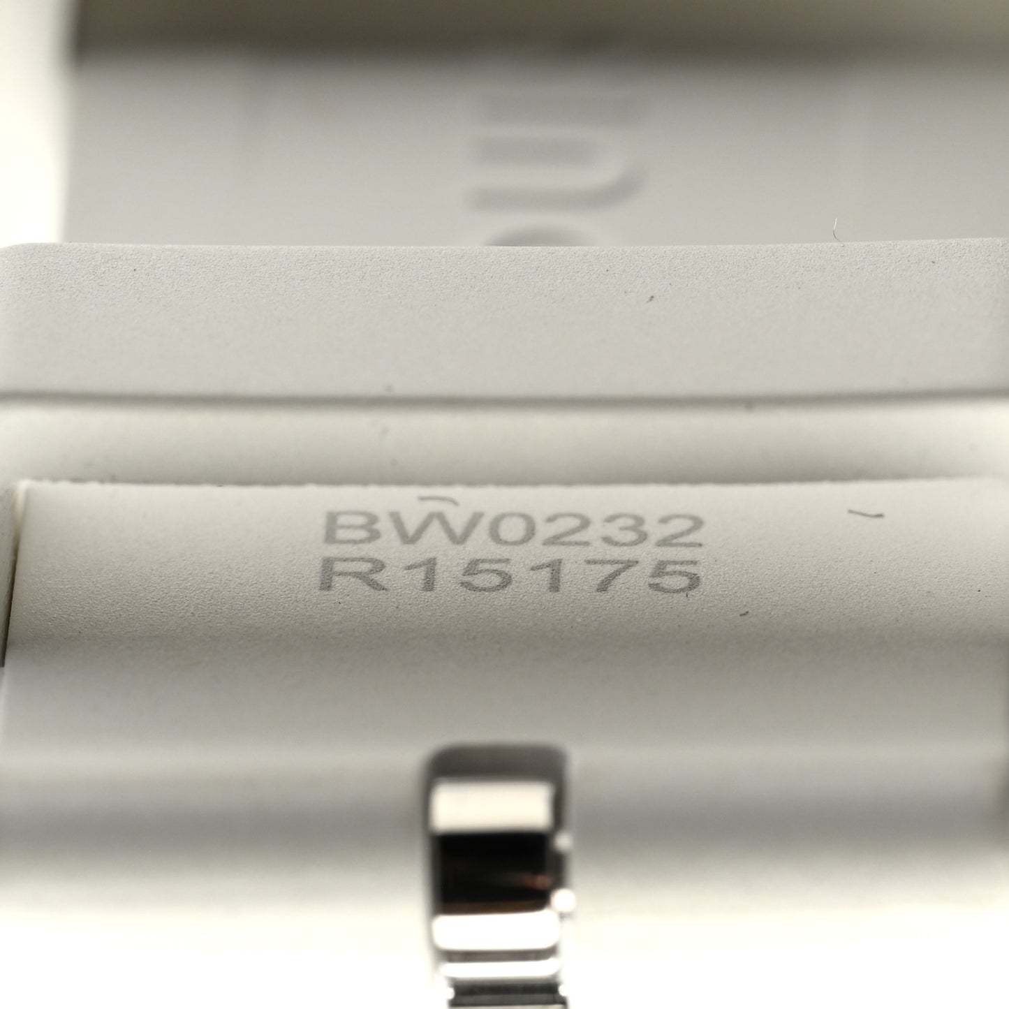 Rubber Monogram Tambour Watch Strap White