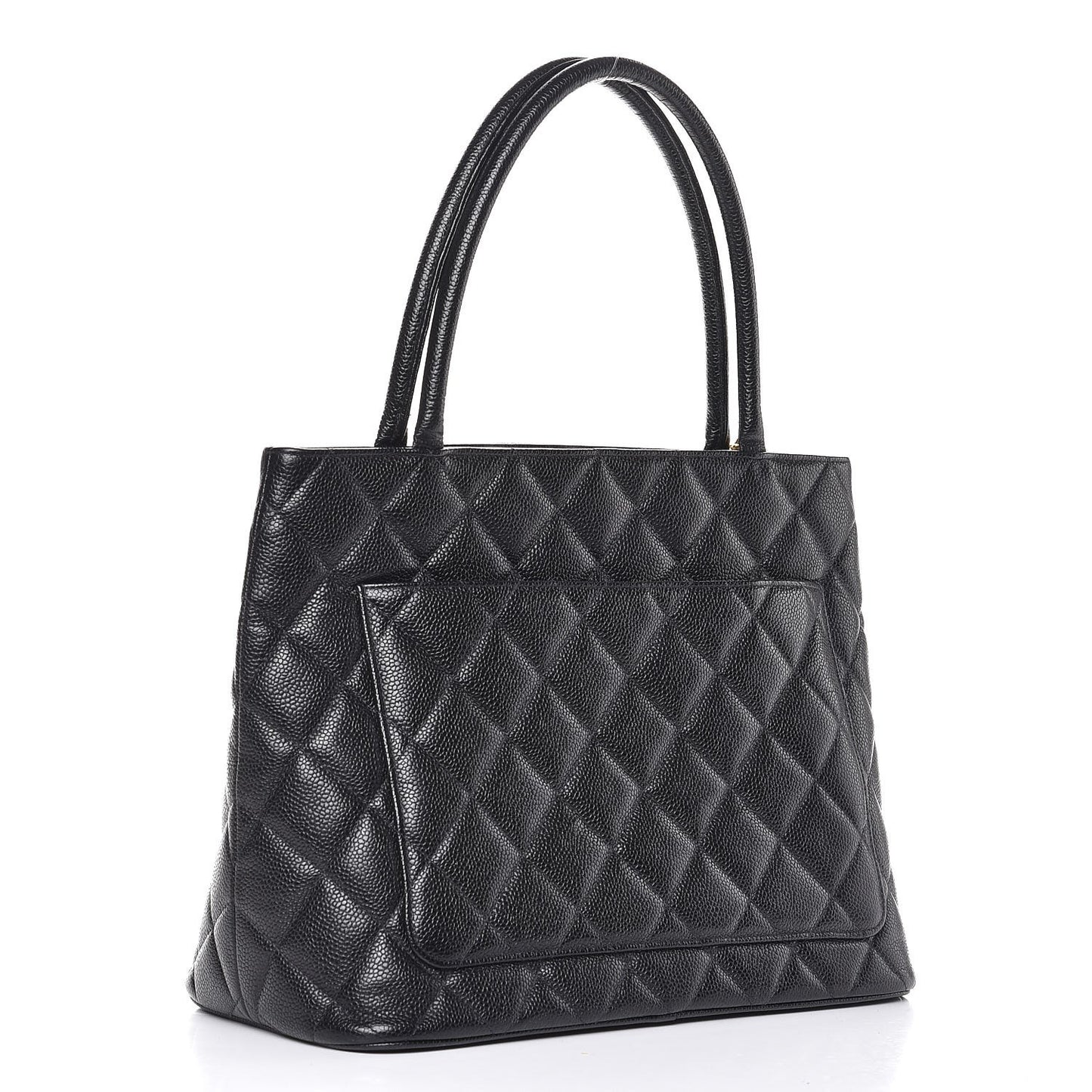 Caviar Quilted Medallion Tote Black