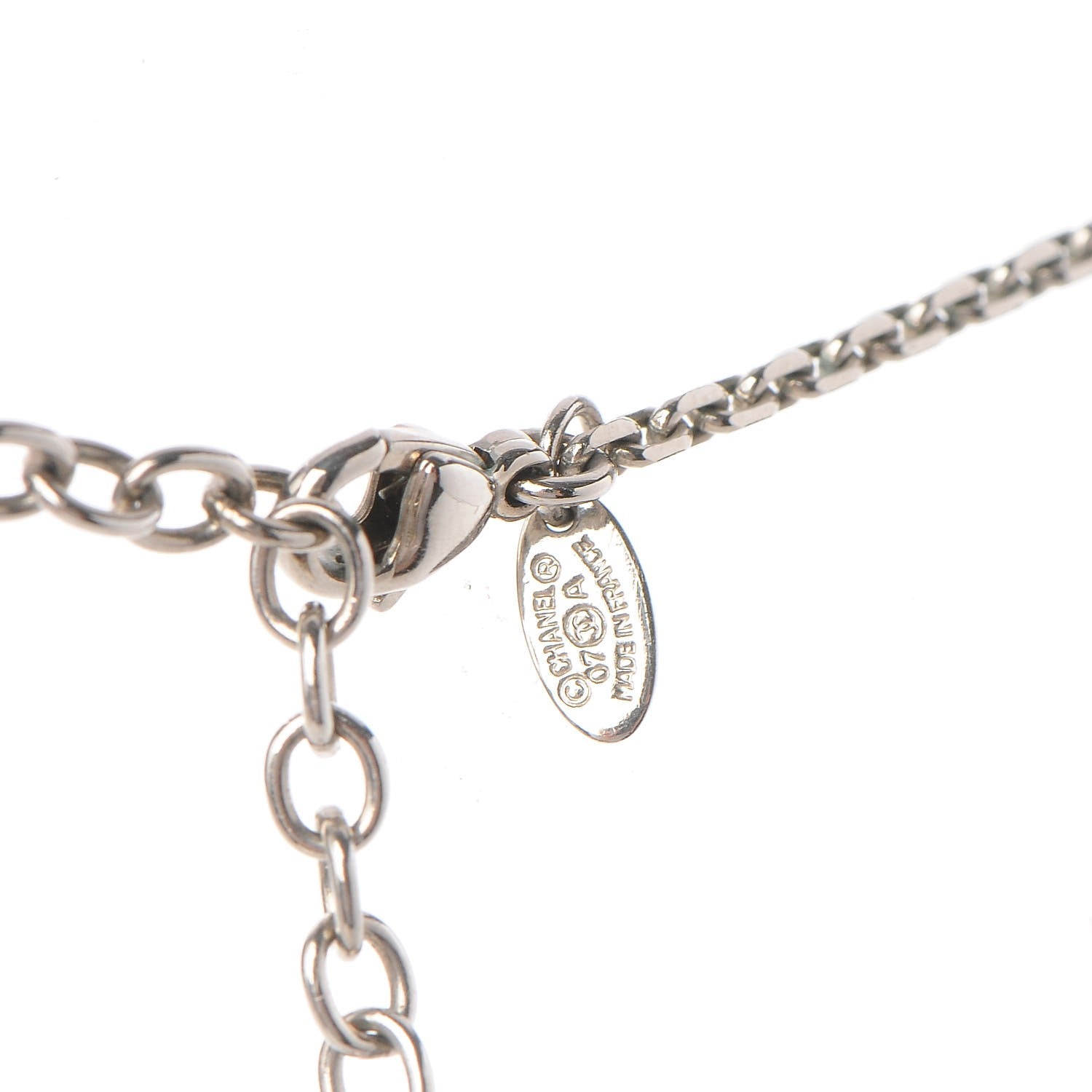 Chanel Lucite CC Square Charm Necklace 6 of 9