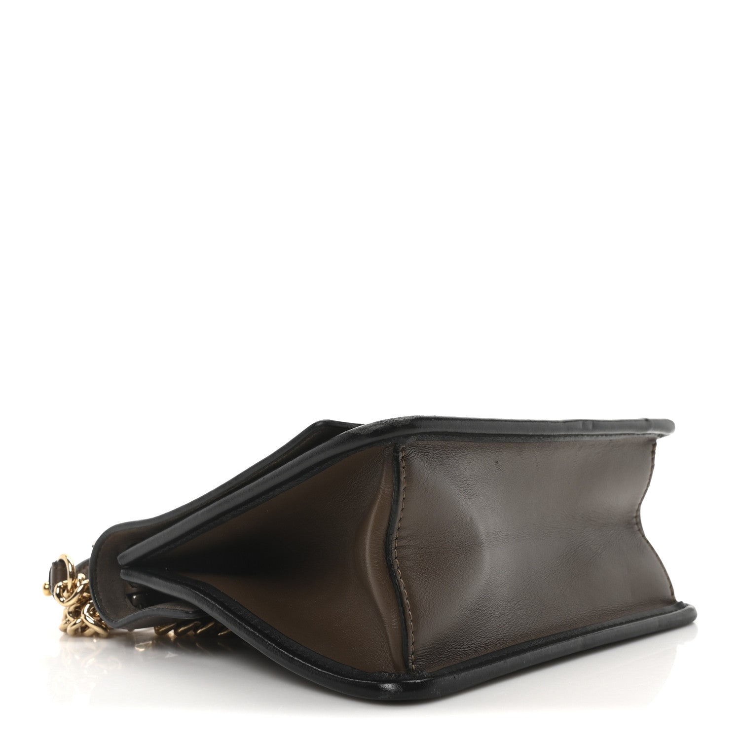Fendi Vitello Century F is Fendi Bi-Color FF 1974 Embossed Small Kan I Shoulder Bag Maya Black 4 of 11