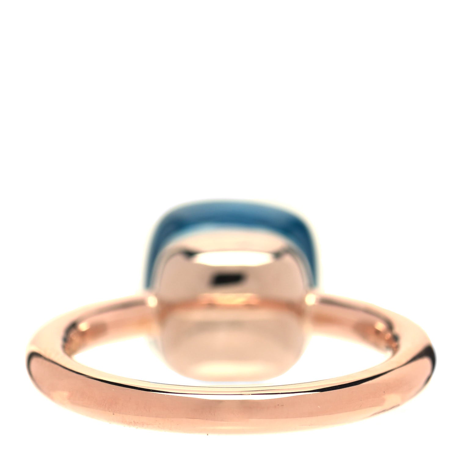 Pomellato 18K Rose Gold London Blue Topaz Classic Nudo Ring 56 7.5 3 of 7