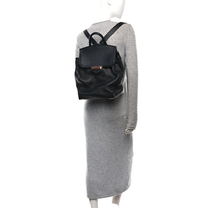 Alexander Wang Pebbled Calfskin Prisma Skeletal Backpack Black Rose Gold Hardware 2 of 11
