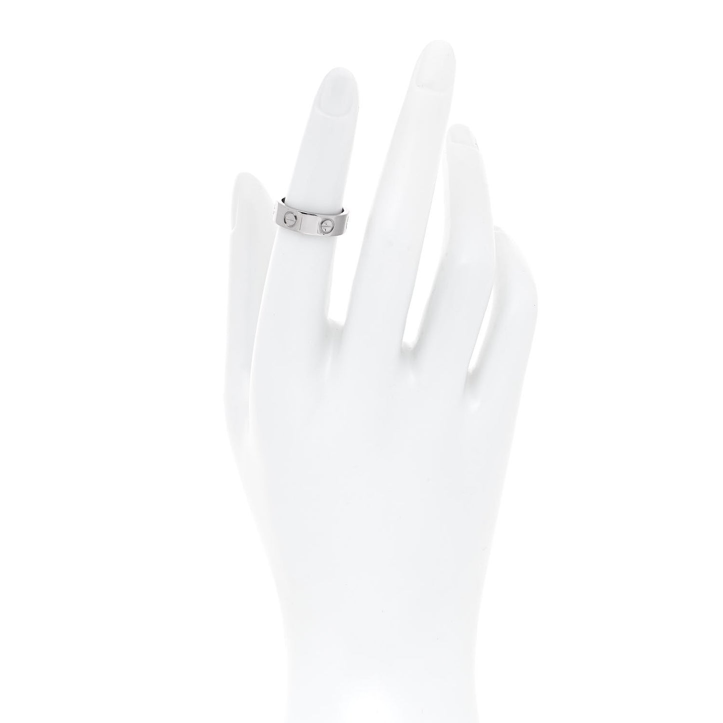 18K White Gold 5.5mm LOVE Ring 49 4.75