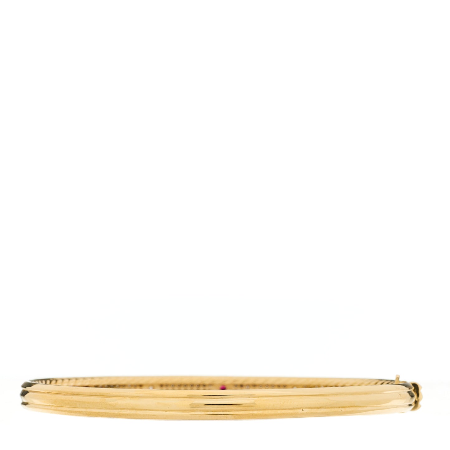 18K Yellow Gold Diamond Ruby Modern Renaissance Full Pave Bracelet