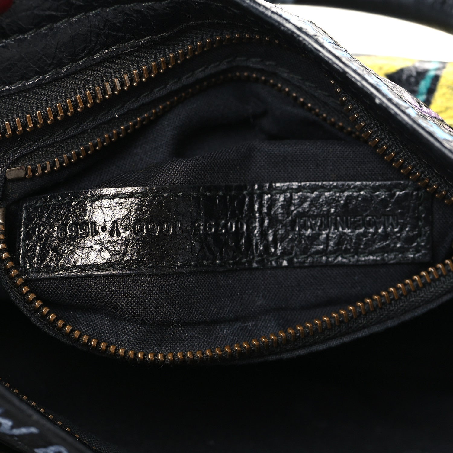 Balenciaga Agneau Arena Graffiti All Over Classic Hardware Mini City Black Multicolor 7 of 9