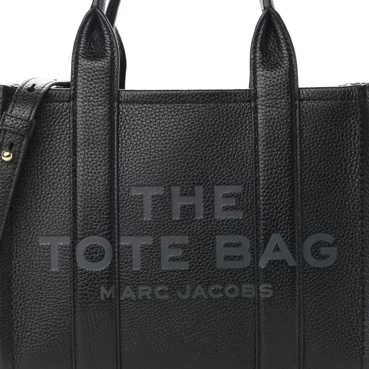 Grained Calfskin Small The Tote Bag Black