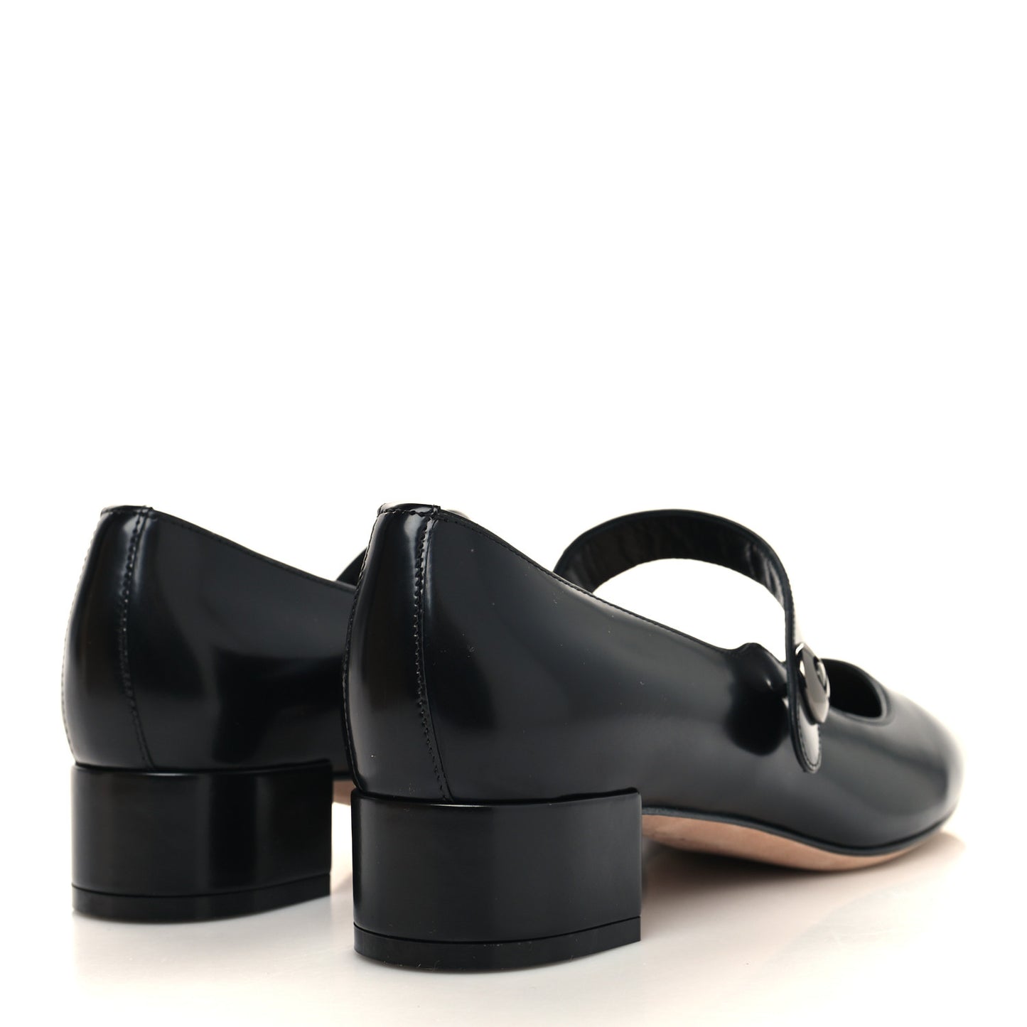Brushed Calfskin Uniform 30mm Pumps 37.5 Black