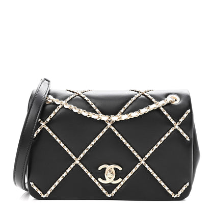 Chanel Lambskin Small Entwined Chain Flap Black 1 of 11