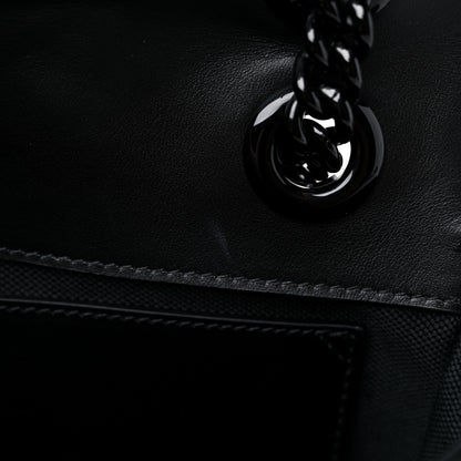 Gucci Calfskin Matelasse Monochrome Mini GG Marmont Shoulder Bag Black 8 of 9